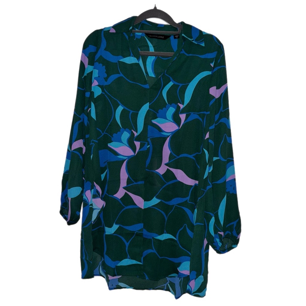 Coleen Lopez Oversized Vibrant Multicolor Blouse